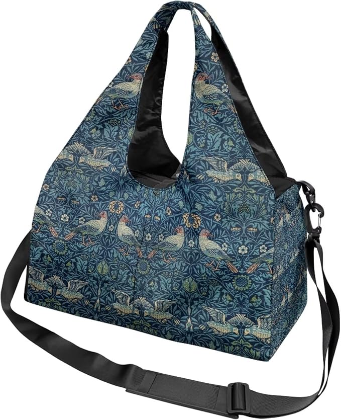 ZCFYGDX Yoga Gym Bag with Removable Adjustable Shoulder Strap, Shoe Compartment & Top Yoga Mat Holder 17.72x8.66x9.84in