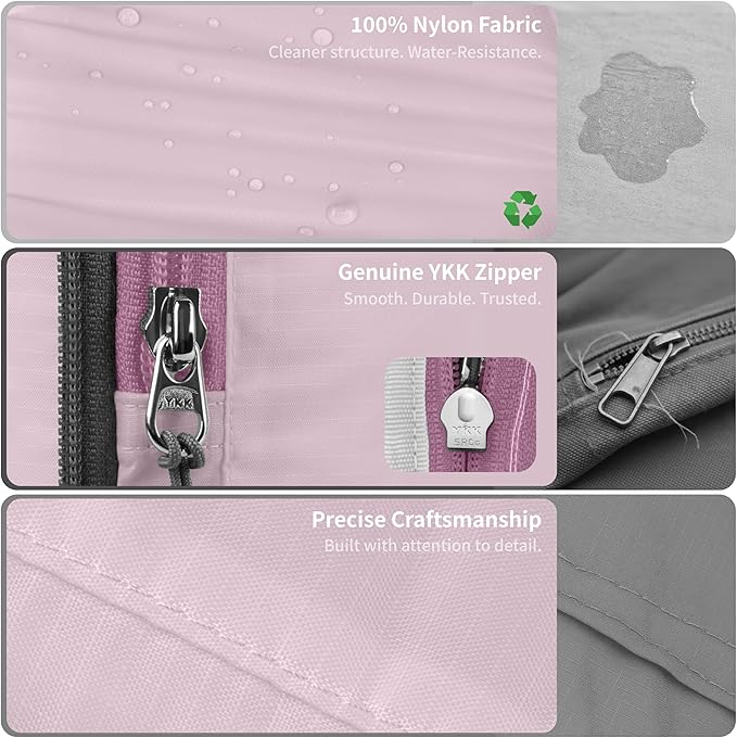 Cipway Compression Packing Cubes for Travel Ultralight Expandable Packing Organizers for Carry on Luggage (Mauve Pink 3 Set)