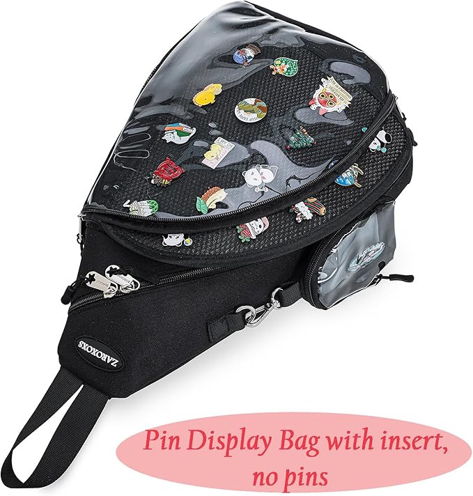 ZAROXOXS Mens Womens Oxford Ita Bag Pin Display Chest Pack Single Shoulder Bag Sport Backpack Packs Hiking Daypack