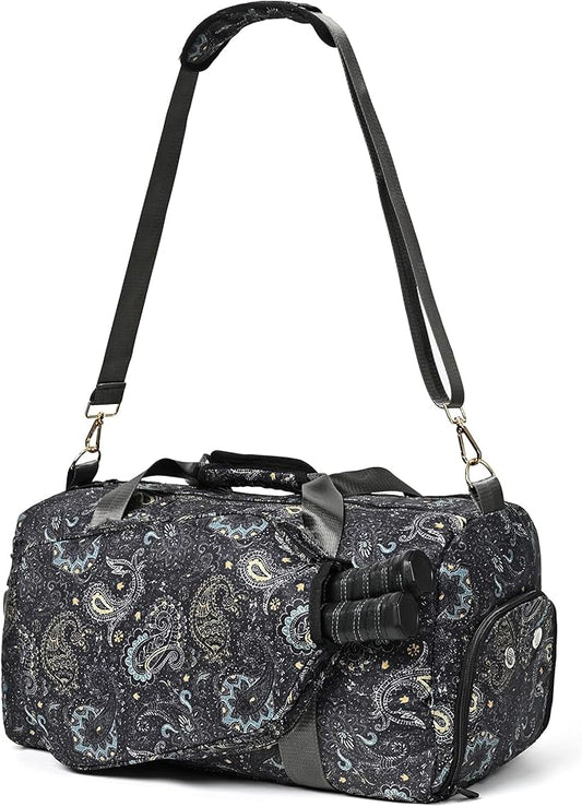 Boulder Bee Pickleball Bags, Premium Pickleball Tote Bag for Girls, Women’s Hand/Shoulder Gym Bag w Water Bottle Holder, with Pickleball Racquet/Paddle Holder