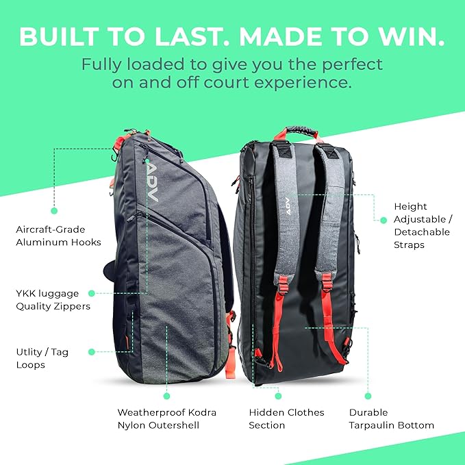 ADV Tennis Pro V3 - Tennis and Pickleball Backpack V2 - Flex Backpack