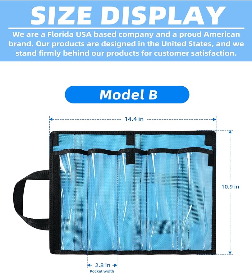 BLUEWING 5 Pockets Tackle Storage Bag for 6in Trolling Lure