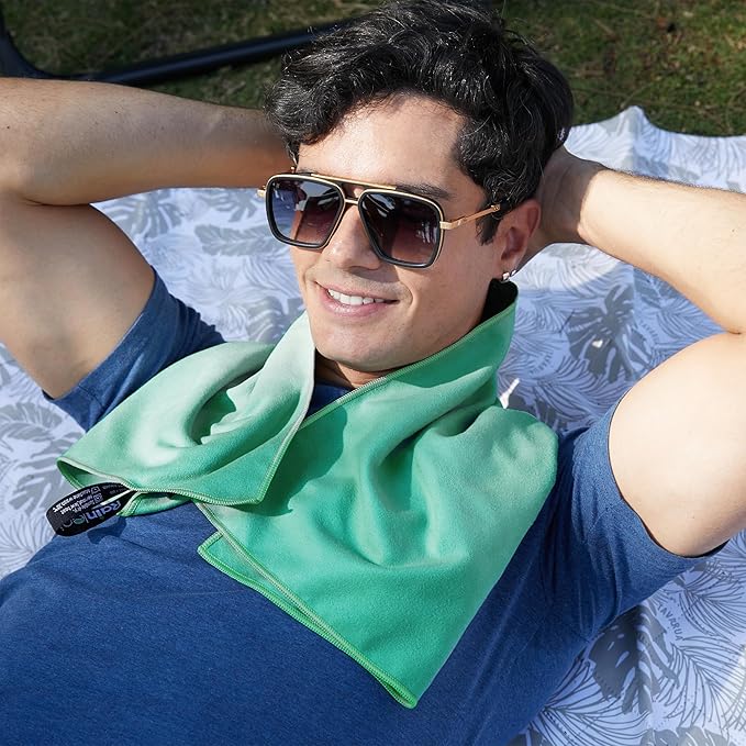 Rainleaf Microfiber Towel Perfect Travel & Gym & Camping Towel. Quick Dry - Super Absorbent - Ultra Compact - Lightweight. Suitable for Trip, Beach, Shower, Backpacking, Pool