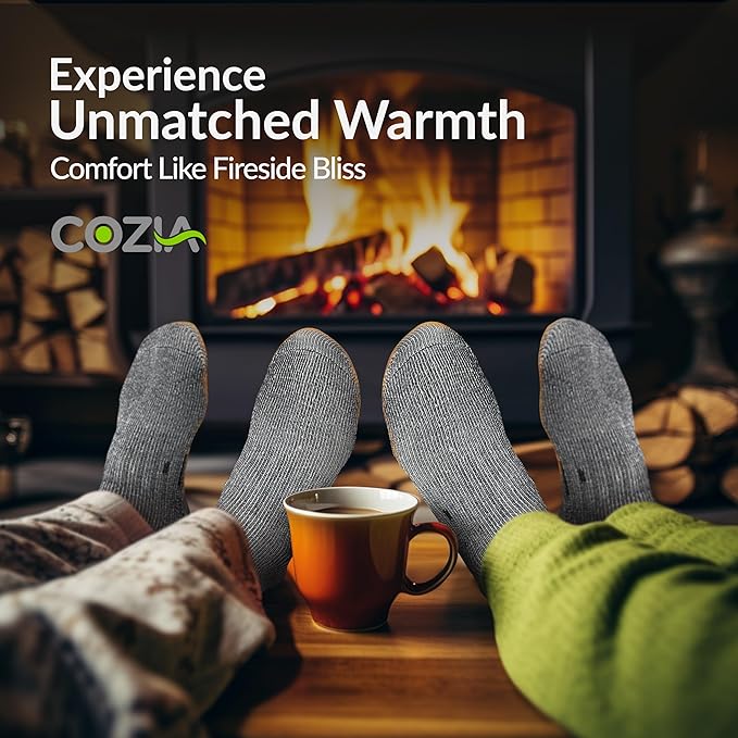 COZIA Merino Wool Socks for Men & Women Casual Warm Winter Cozy Thermal Socks