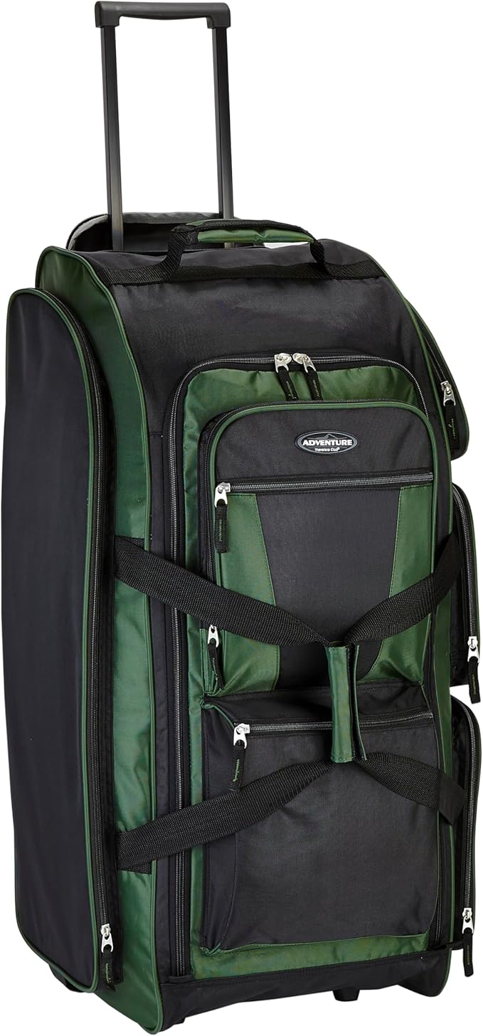 Travelers Club Xpedition 30 Inch Multi-Pocket Upright Rolling Duffel Bag