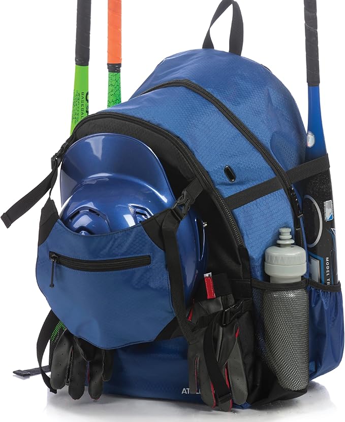 Athletico Advantage Baseball Bag - Baseball Backpack With External Helmet Holder for Baseball, T-Ball & Softball Equipment & Gear for Youth and Adults | Holds Bat, Helmet, Glove, Shoes
