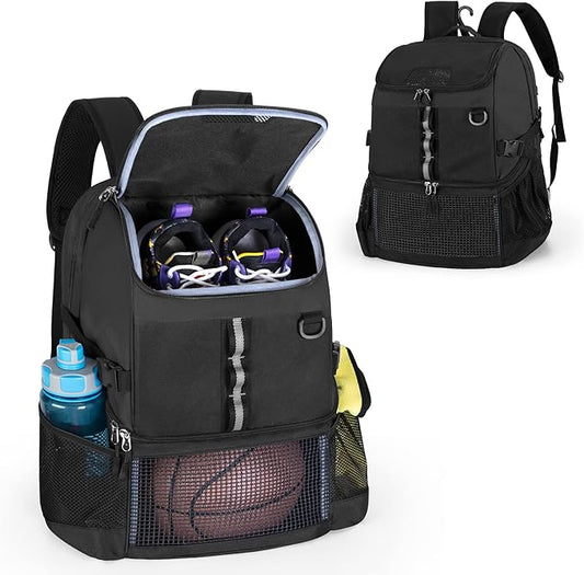 Basketball Bag, Soccer Equipment Bag with Ball & Shoe Compartment for Soccer Ball, Volleyball, Gym, Outdoor, Travel