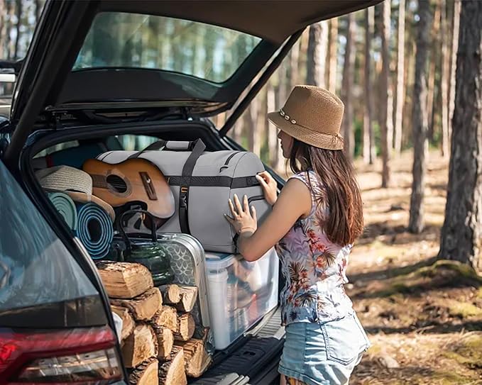 40L/60L/90L Large Waterproof Duffle Bag Backpack for Men, Mens Duffel Backpack Bags for Traveling, Heavy Duty (Grey, 90L)