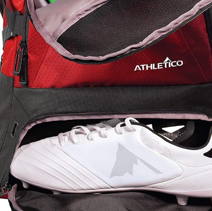 Athletico National Soccer Bag - Backpack for Soccer, Basketball & Football Includes Separate Cleat and Ball Holder