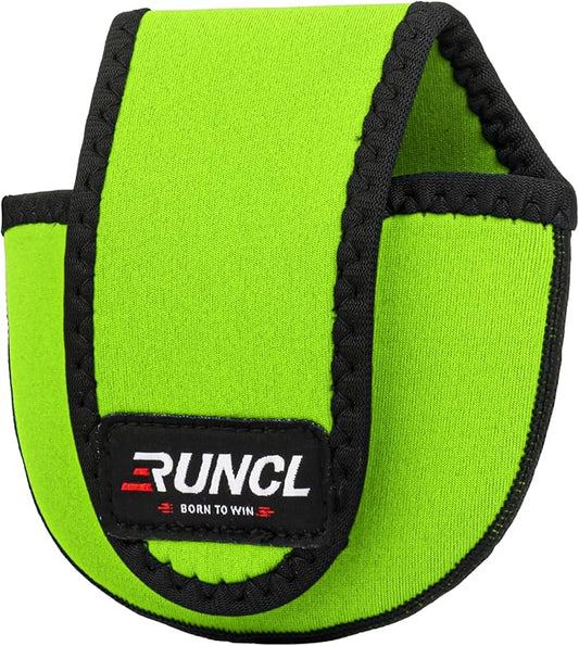 RUNCL Baitcasting Reel Bag – Protective Storage Pouch for Baitcasting Reels & Spinning Reels, Lightweight & Durable, Ideal for Freshwater & Saltwater Fishing Trips (Green & Black)