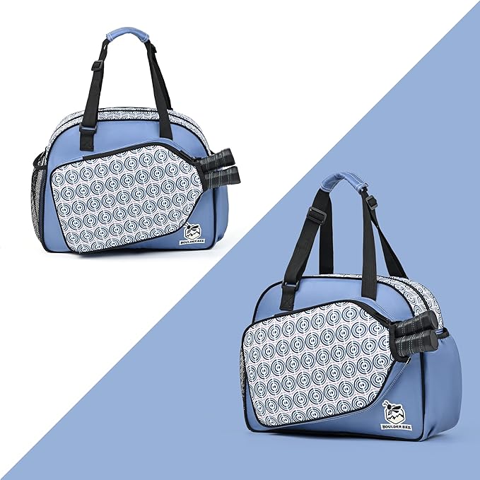 Boulder Bee Pickleball Bags, Premium Pickleball Tote Bag for Girls, Women’s Hand/Shoulder Gym Bag w Water Bottle Holder, with Pickleball Racquet/Paddle Holder