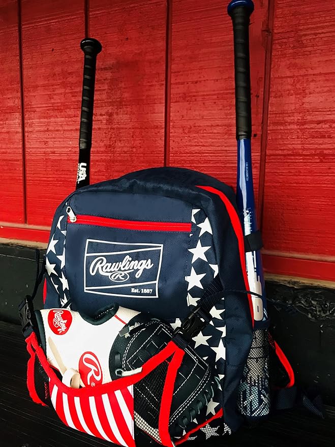 Rawlings REMIX Backpack Equipment Bag T-Ball & Youth Baseball/Softball USA,(Pack of 6)