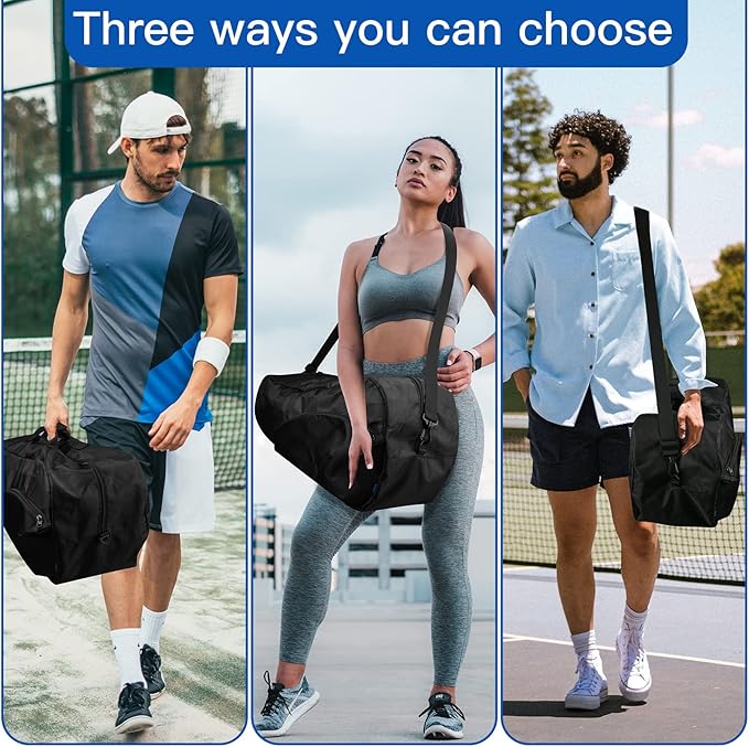 Xxerciz 3 Racquet Tennis Bag, Lightweight Tennis Bags for Women and Men to Hold Racket, Tennis Racquet Cover Bag with Adjustable Shoulder Strap for Tennis Players