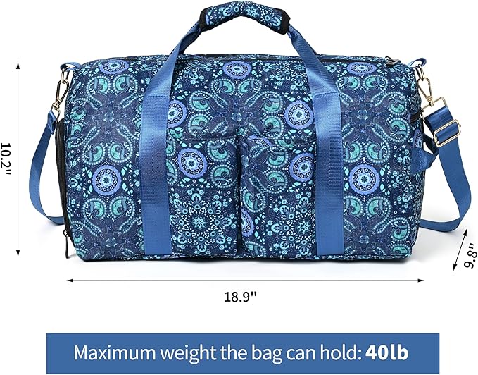 Boulder Bee Pickleball Bags, Premium Pickleball Tote Bag for Girls, Women’s Hand/Shoulder Gym Bag w Water Bottle Holder, with Pickleball Racquet/Paddle Holder