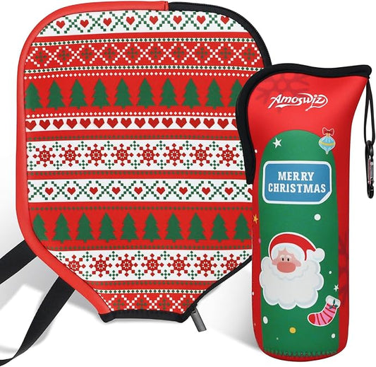 Pickleball Ball Holder - 1 Pc Pickle Ball Storage Bag, Portable Tennis Pouch with Hook for Fence, Premium Neoprene Material Bottle Holder, Pickleball Accessory Black Red Green Yellow Color