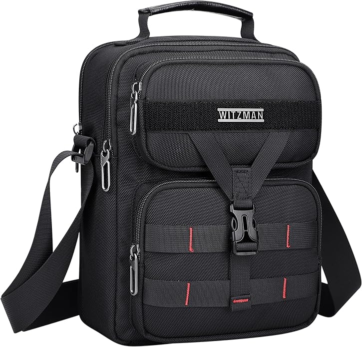 WITZMAN Crossbody Bag for Men Travel Small Shoulder Bags Lightweight Man Purse Messenger Bag for Casual Daliy Work Traveling