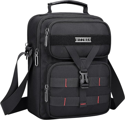 WITZMAN Crossbody Bag for Men Travel Small Shoulder Bags Lightweight Man Purse Messenger Bag for Casual Daliy Work Traveling