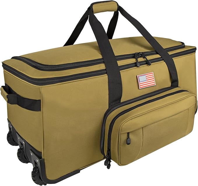 150L Large Rolling Duffle Bag with Wheels, Heavy Duty 32'' Tri-Wheel Gear Hauler for Camping,Moving Sports Equipment, Military & Airline Checked Bag Approved