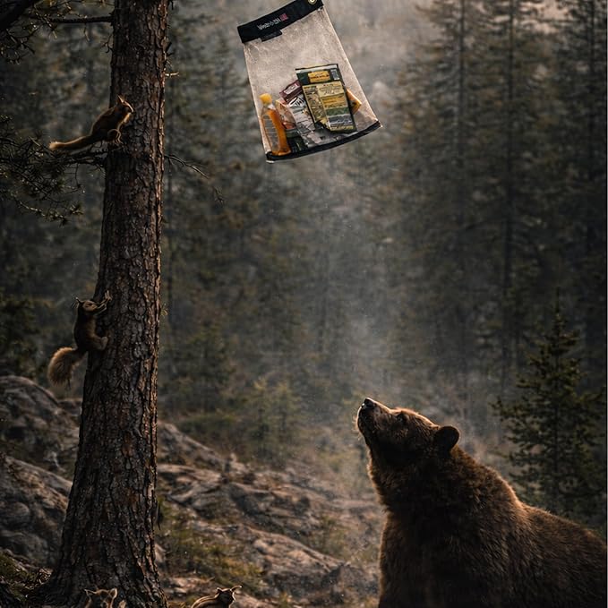 Ultralight Critter Protection Kit- Rodent Proof Stainless Steel Bag for Backpacking - Bear Bag Food Storage for Camping with Coghlans Odor Proof & Waterproof Liner, Survival Utility Rope & Carabiner