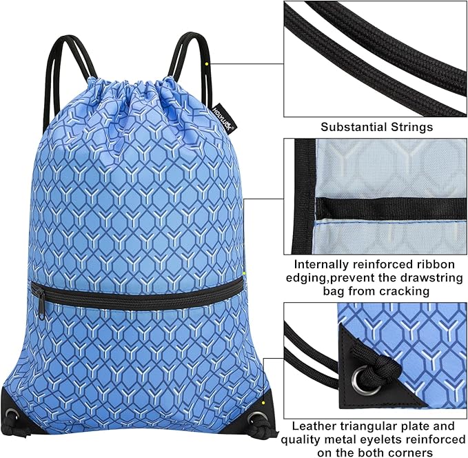 HOLYLUCK Drawstring Backpack Bag Sport Gym Sackpack