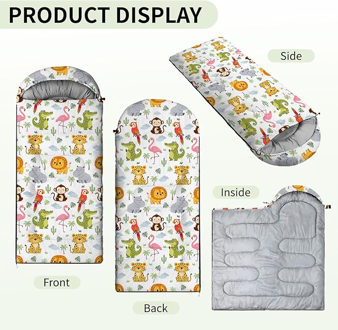 Camping Sleeping Bags, Lightweight Waterproof Sleeping Bag and Compact with Compression Sack for Outdoor