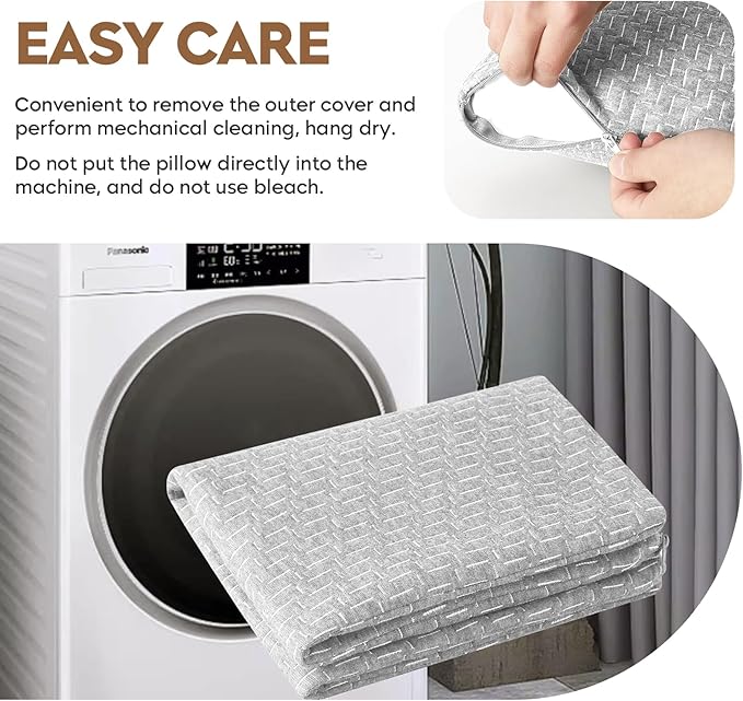 Shredded Memory Foam Pillow, Travel Size Pillow Camping Pillow Breathable and Soft, Ideal Car Backpacking Hiking Airplane