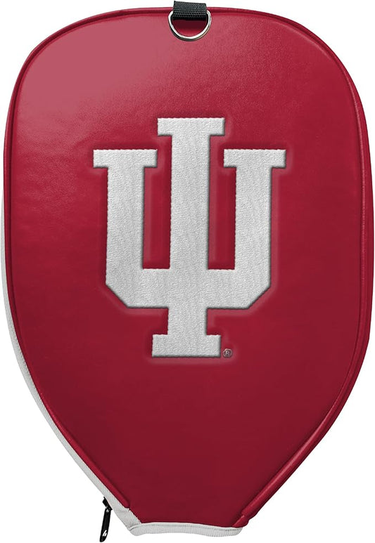 Officially Licensed Collegiate Pickleball Paddle Cover - Lightweight PU Leather Material - Durable Foam Interior Protection with Zippered Closure - Fits Most Paddles on the Market