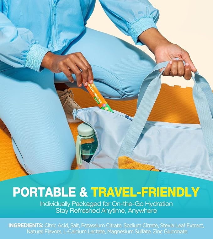 Juicy Splash 30 Packs Sugar Free Electrolytes Powder w/Natural Flavor, Liquid Daily IV Recharge+Tech. Mix 5 Electrolyte for Balance, Raw Seasalt Hydration Packets for GF, Vegan, Non-GMO, Keto