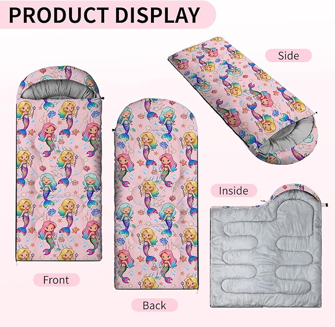 Camping Sleeping Bags, Lightweight Waterproof Sleeping Bag and Compact with Compression Sack for Outdoor