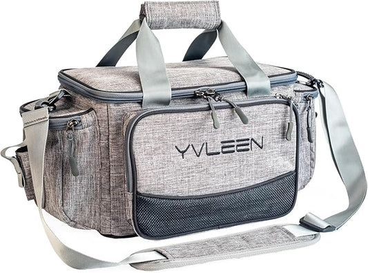 YVLEEN Fishing Tackle Box Bag - Outdoor Large Fishing Tackle Storage Bag - 100% Water-Resistant Polyester Material - Fishing Tackle Bags - Suitable for 3600 Tackle Box