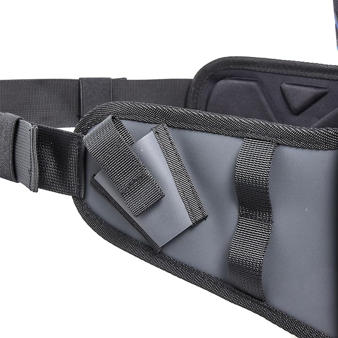 Xelfly Waterproof Fishing Waist Bag with Rod Holder, Padded Waist Straps & Gear Loops - Submersible Zipper, Rugged Top Handle, Adjustable Attachments (Gray)