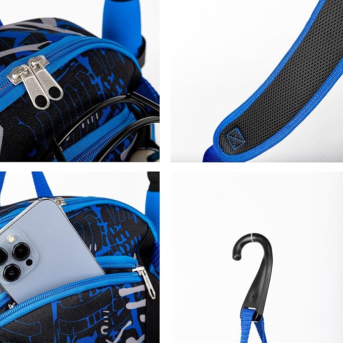 Youth Baseball Bat Bag Backpack, T-Ball & Softball Equipment Gear for Youth with Fence Hook, Lightweight Baseball Bat Backpack, Large Main Compartment for Helmet
