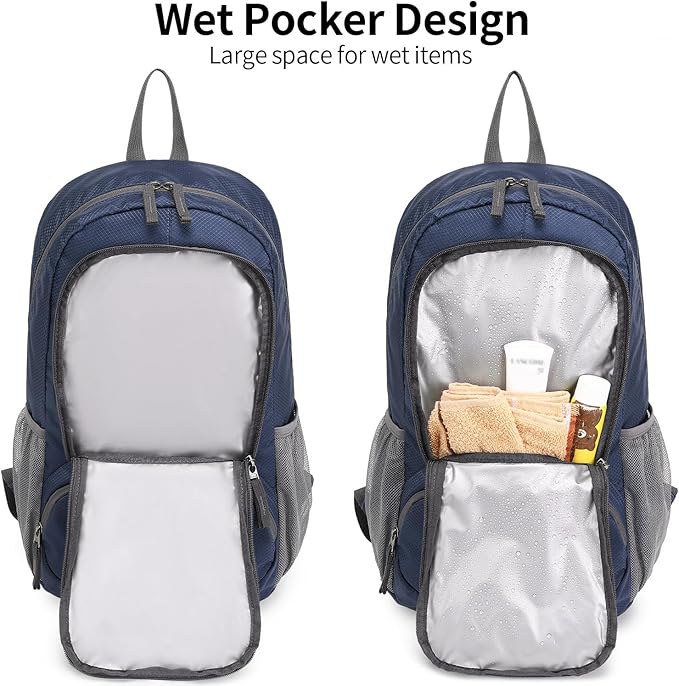 FENGDONG 35L Lightweight Foldable Waterproof Packable Travel Small Hiking Backpack Daypack for men women