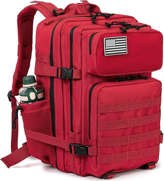 QT&QY 25L/45L Military Tactical Backpack For Men Molle Daypack 3 Day Bug Out Bag Hiking Rucksack With Bottle Holder