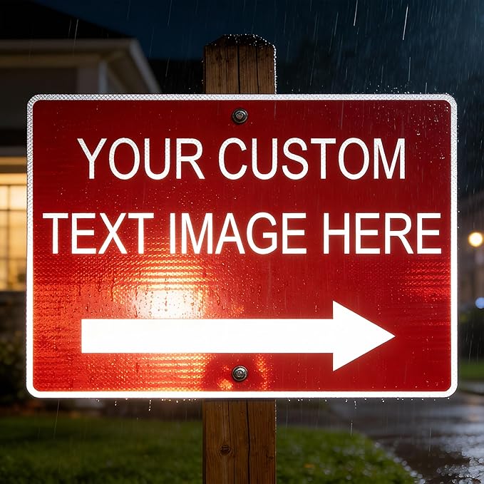Extra Large Custom Metal Signs for Outside, 36x30 Inches, Reflective Option, Rust Free Aluminum, Weather Resistant, Waterproof