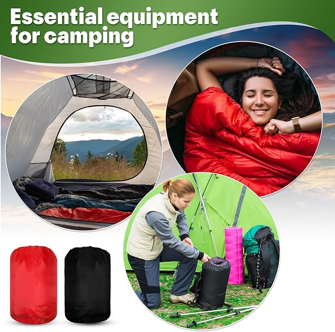 Tudomro 16 Pack Winter Camping Sleeping Bags Bulk for Homeless Adults Cold Weather Lightweight Waterproof Compact Backpacking Sleeping Bag Gifts for Travel Hiking Christmas