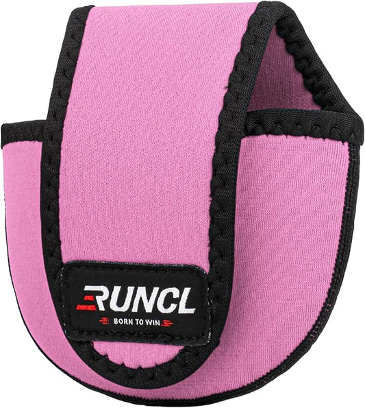 RUNCL Baitcasting Reel Bag – Protective Storage Pouch for Baitcasting Reels & Spinning Reels, Lightweight & Durable, Ideal for Freshwater & Saltwater Fishing Trips (pink& Black)