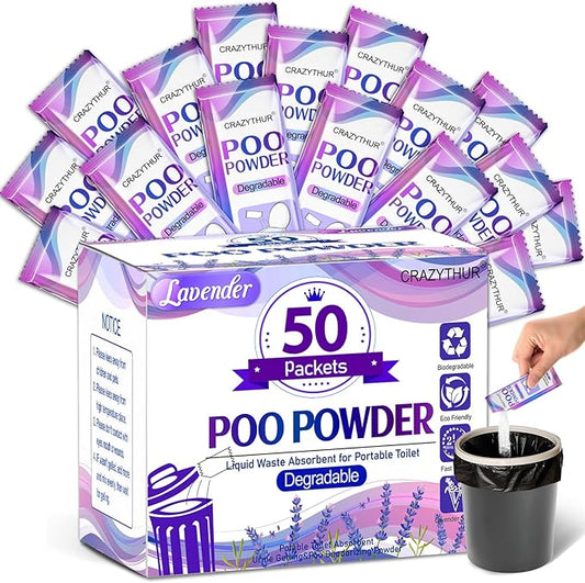 PortablePortable Toilet Gel, Poo Powder for Portable Toilet, Camping Toilet Gel, Pee Powder, Portable Toilet Powder for Outdoor Camping and Hiking Toilet Gel Powder