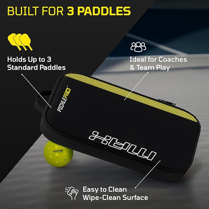 Professional Pickleball Paddle Bag – Premium Oxford Cloth Pickleball Bag for Men & Women –Weather-Resistant, Holds up to 3 Paddles with Padded Interior