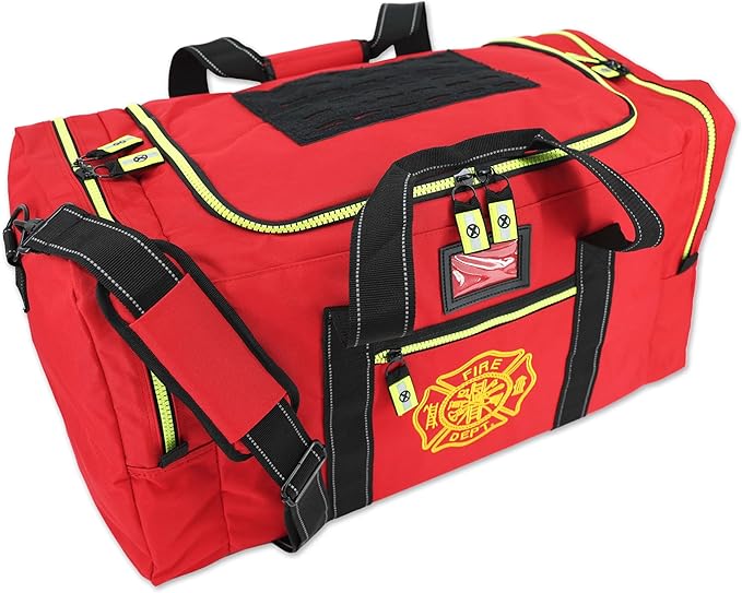 Lightning X Value Firefighter Turnout Gear Bag w/Maltese Cross and Custom Embroidered Name - RED