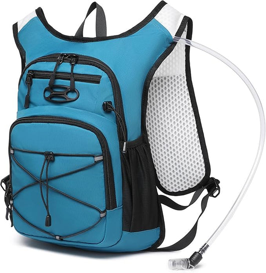 Wotony Lightweight Hydration Backpack with 2LOR 3LWater Bladder for Cycling Hiking Rave - Water Daypack for Men Women