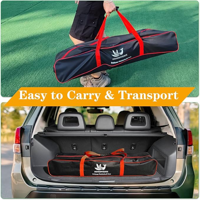 22FT Regulation Size Pickleball Net for Driveway, Outdoor Balls and Portable Carry Bag, Weather Resistance Strong Steel Frame