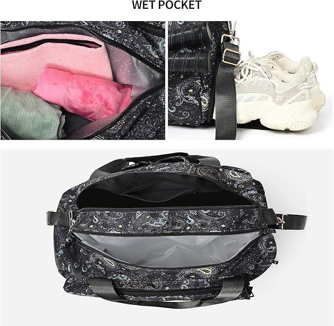 Boulder Bee Pickleball Bags, Premium Pickleball Tote Bag for Girls, Women’s Hand/Shoulder Gym Bag w Water Bottle Holder, with Pickleball Racquet/Paddle Holder