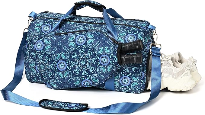 Boulder Bee Pickleball Bags, Premium Pickleball Tote Bag for Girls, Women’s Hand/Shoulder Gym Bag w Water Bottle Holder, with Pickleball Racquet/Paddle Holder