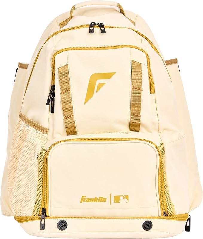 Franklin Sports MLB Gameday Baseball + Softball Backpack – Adult +Youth Equipment + Bat Bag – Stores Batting Gloves, Helmet, Cleats + More - Waterproof Premium Batpack