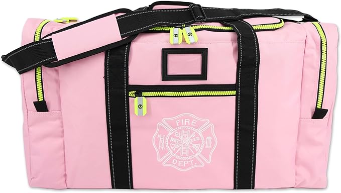 Lightning X Value Firefighter Turnout Gear Bag w/Maltese Cross and Custom Embroidered Name - PINK