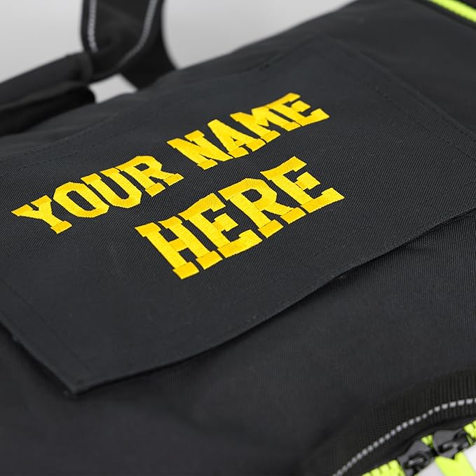 Lightning X Value Firefighter Turnout Gear Bag w/Maltese Cross and Custom Embroidered Name - BLACK