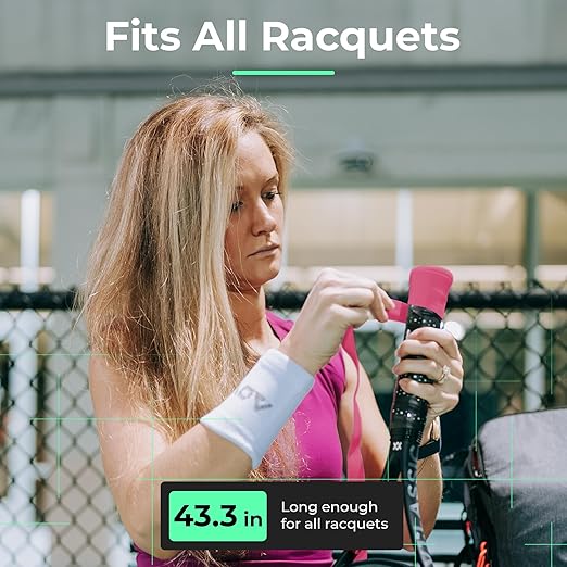 ADV MaxTac Tacky Tennis Overgrip - 12 Pack Extremely Sticky Non-Slip Tennis Grips Overgrip - Razor-Thin & Easy to Use Pro Tennis Racquet Grip Tape (12-Pack Pink)