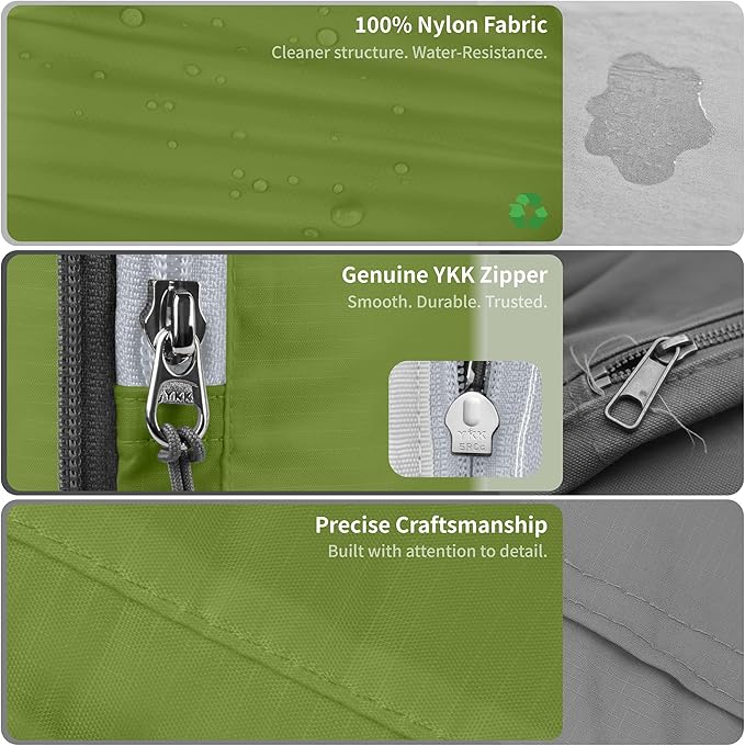 Cipway Compression Packing Cubes Set, Ultralight Expandable Travel Packing Organizers for Carry on Luggage (Green 3pcs)