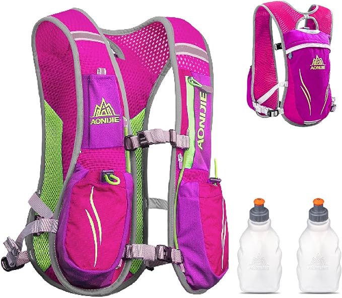 YAPJEB Running Hydration Vest Lightweight Water Pack for Men Women 5L 5.5L Backpack for Marathon Trail Race Hiking Cycling Camping Jogging